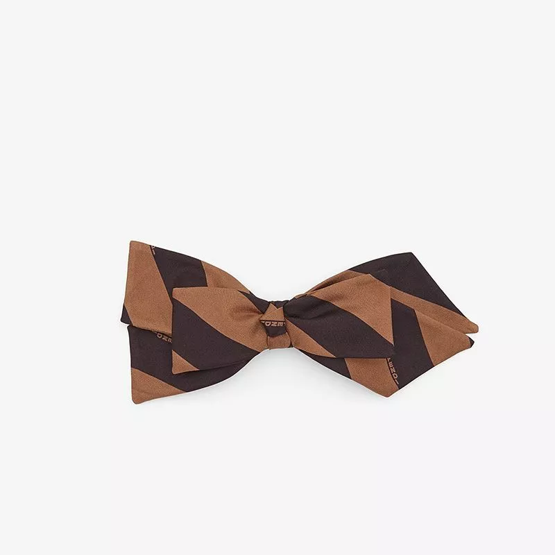 HOT Fendi Pequin Stripe Hair Clip In Silk Brown 0114