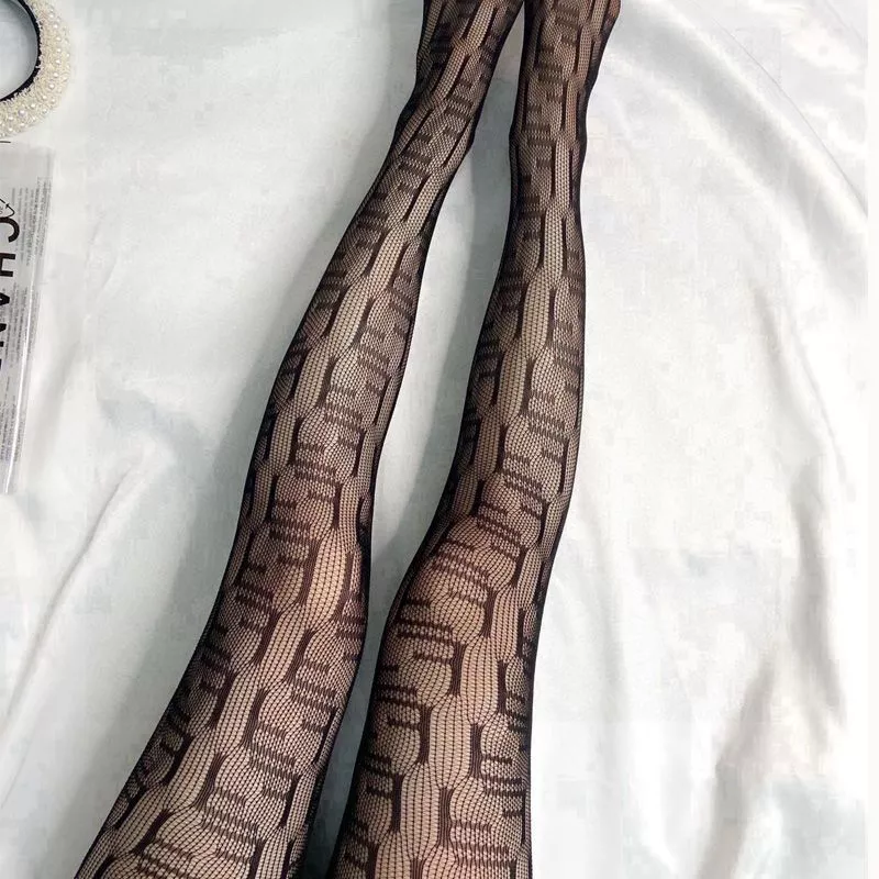 HOT Fendi Pantyhose In FF Netting Mesh Black 0117