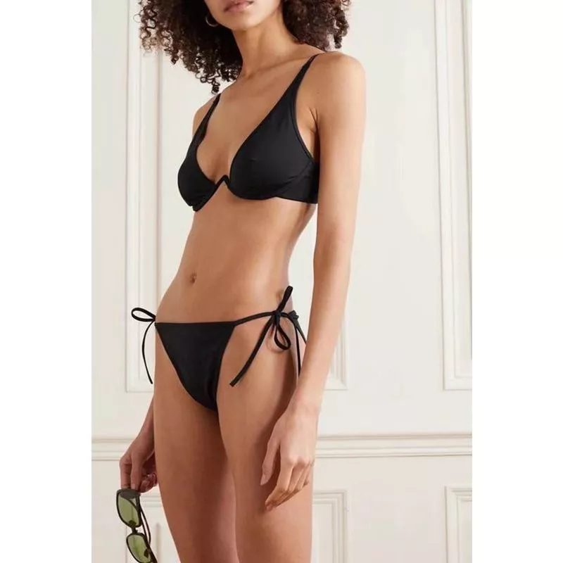 Cheap HOT Fendi Reversible Bikini Set Women FF Motif Lycra Brown Black 0116