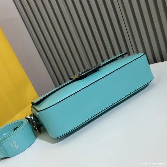 Affordable HOT In Tiffany Smooth Bag Leather Blue Fendi Baguette Medium 0322