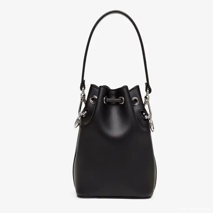 Cheap HOT Calf Mon ROMA Bag Black Logo Fendi Tresor Bucket In White Mini Leather 0319
