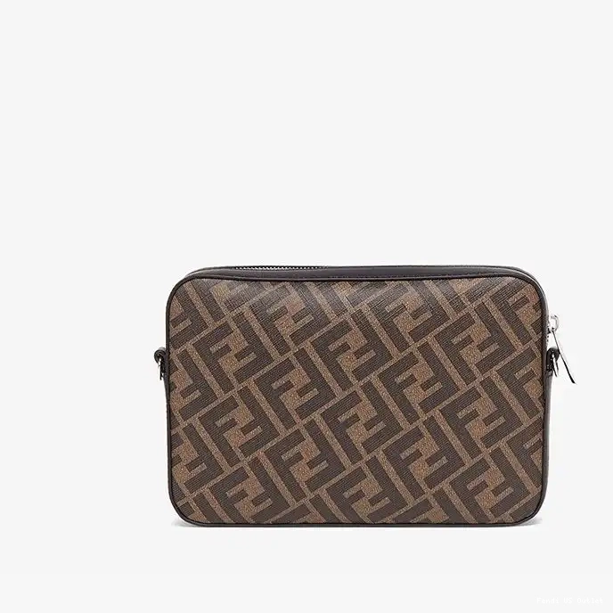 Cheap HOT FF Fabric Compact Red In Motif Case Fendi Camera Brown 0320