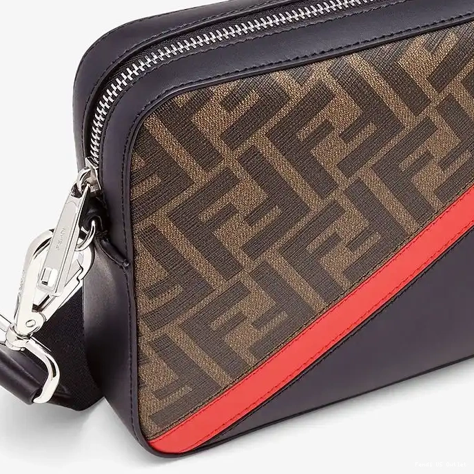 Cheap HOT FF Fabric Compact Red In Motif Case Fendi Camera Brown 0320