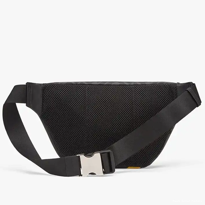 Affordable HOT Black In Yellow Fabric Belt Bag Motif Fendi FF 0305